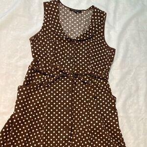 Mlle Gabrielle brown polka dot dress in a size XL